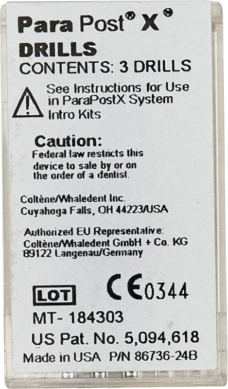 ParaPost® X Bohrer  Nachfüllpackung  3 Stück Ø 0,9 mm, braun