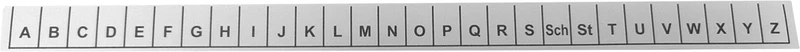 ABC-Alphabet-Leisten   Packung  200 Stück