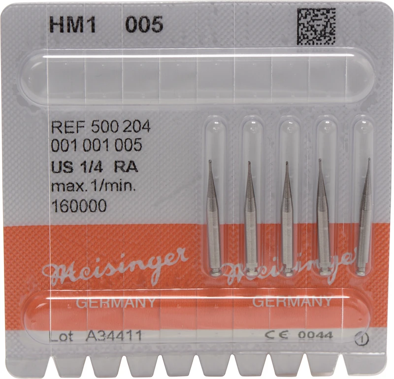 HM-Bohrer 1  Packung  5 Stück RA, Figur 001, ISO 005