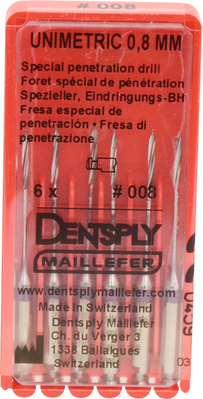 UNIMETRIC Eindringungsbohrer  Packung  6 Stück, Gr. 08