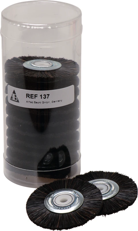 ProfiLab Schmalbürste Kunststoff  Packung  12 Stück Pferdehaar, Ø 48 mm