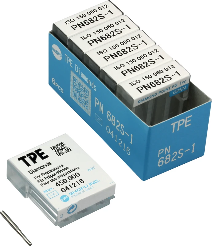 TPE Diamant FG 680  Packung  6 Stück grob, FG Short, 6 mm, ISO 012
