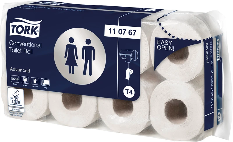 TORK® Advanced Toilettenpapier  Karton  8 x 8 Stück 2-lagig, weich