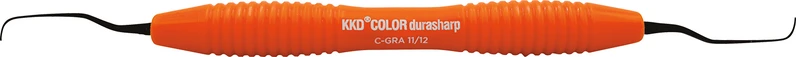 KKD® COLOR durasharp Gracey Kürette  Stück  Figur 11\12, für Präm.\Molaren, orange, mit Silicongriff