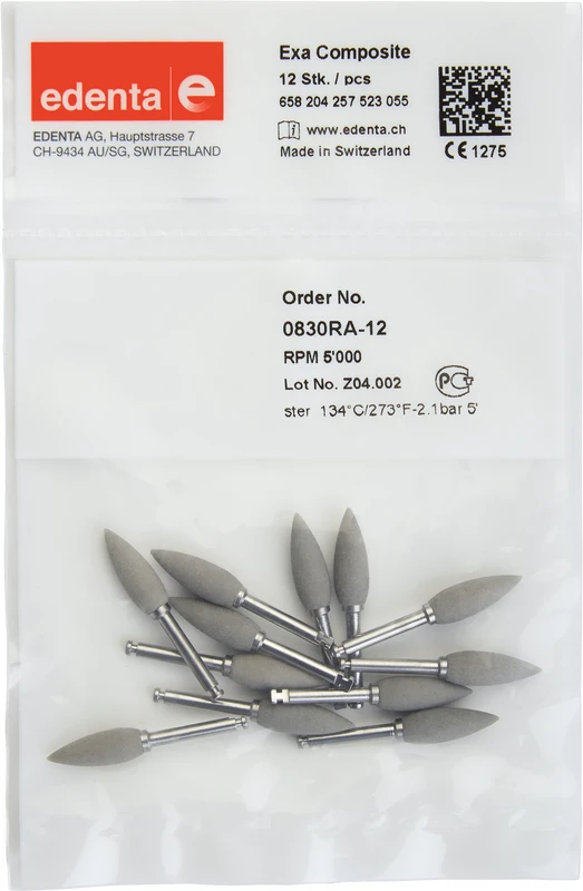 Exa Composite  Packung  12 Stück grau, RA, Figur 257, 15 mm, ISO 055