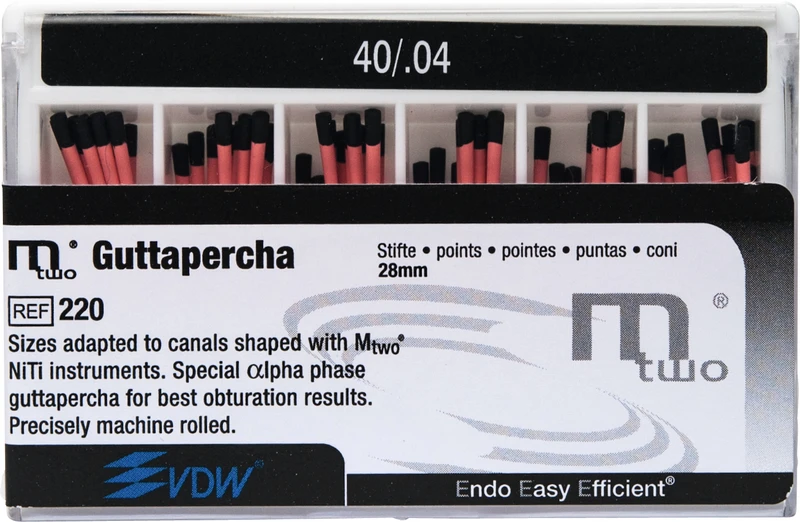 Mtwo® Guttapercha  Packung  60 Stück Taper.04, ISO 040