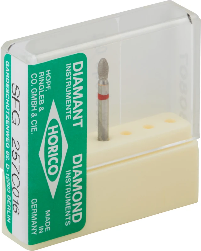 Sinterdiamantschleifer 257  Stück  SFG, rot fein, FG, Figur 257 C, 3 mm, ISO 016