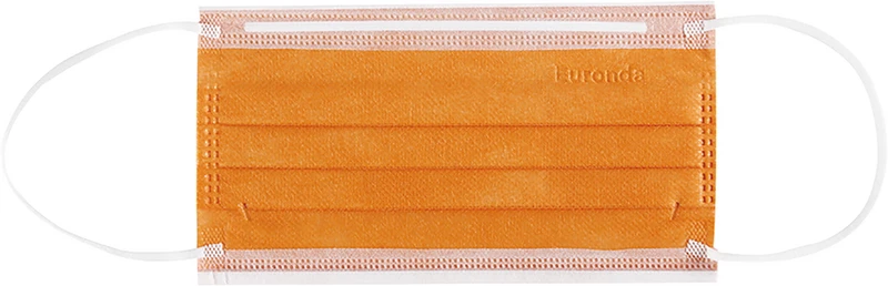 Monoart® Mundschutz Pro 4 Perfect Fit  Box  50 Stück mit Gummizug, orange