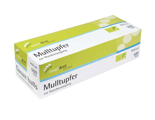 smart Mulltupfer unsteril  Packung  500 Stück Walnuss