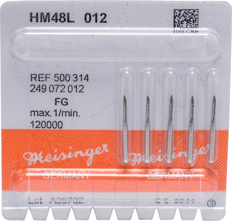 HM-Finierer 48L  Packung  5 Stück fein FG, Figur 249 Flamme, 8 mm, ISO 012