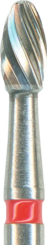 HM-Finierer TC379  Packung  5 Stück rot, 12 Schneiden, RA, Figur 277 Eiform, 3,5 mm, ISO 018