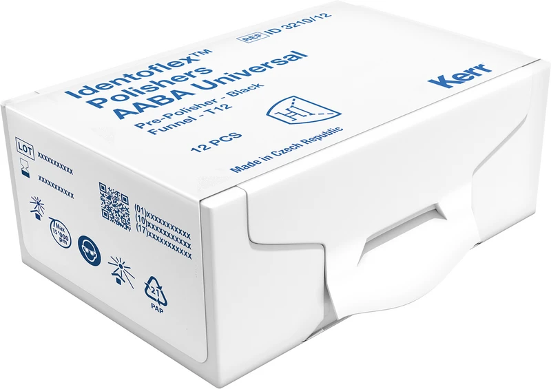 AABA-Dental Universal  Packung  12 Stück unmontiert, schwarz, Figur Kelch