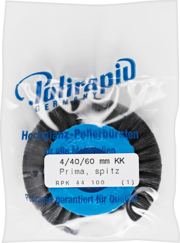 Prima Rundbürsten  Stück  mit KK, 4-reihig, Chungking schwarz spitz, Kern: Ø 40 mm, Außen: Ø 60 mm