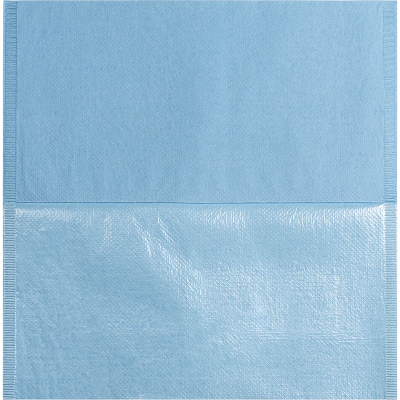 Monoart® Kopfschutztaschen   Spenderbox  250 Stück hellblau, 33 x 34 cm