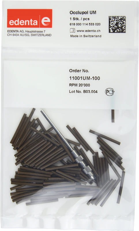 Occlupol  Packung  100 Stück unmontiert, braun grob, Figur 114, 20 mm, ISO 020