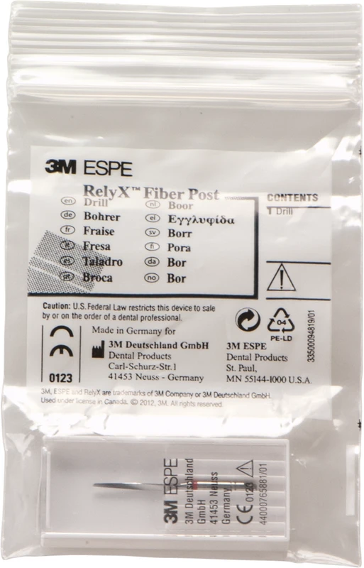 RelyX Fiber Post 3D Wurzelstiftbohrer  Stück  Größe 2 Ø 1,6 mm rot