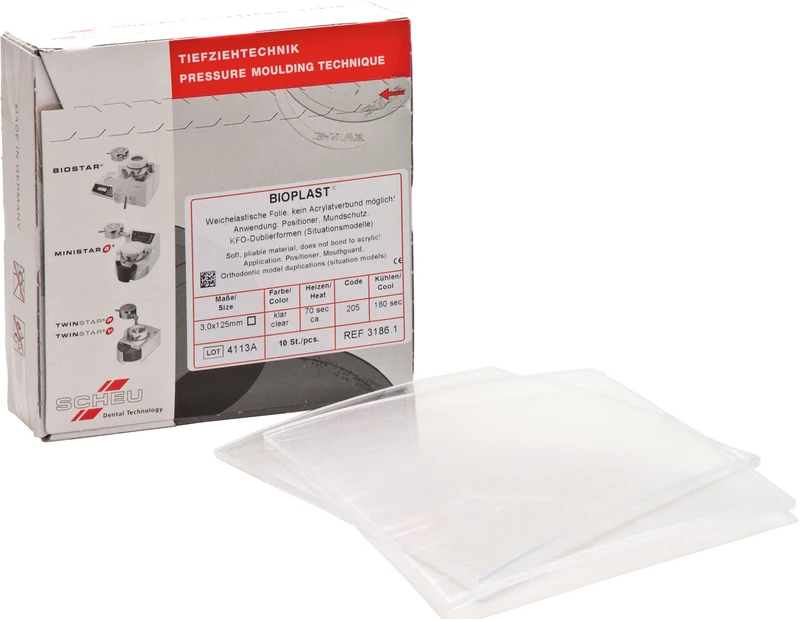 BIOPLAST®  Packung  10 Stück klar, eckig, Ø 125 mm, Stärke 3 mm