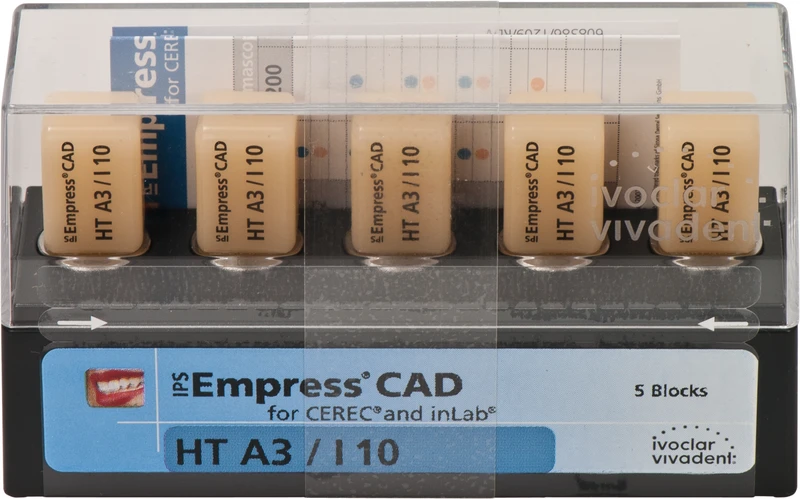 IPS Empress® CAD A-D for CEREC  Packung  5 Stück Gr. I10, A3 HT