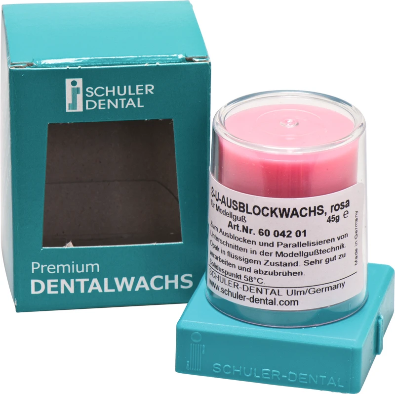 S-U-Ausblockwachs  Stück  rosa, für Modellguss