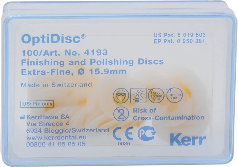 OptiDisc®  Nachfüllpackung  100 Stück unmontiert, gelb extra fein, Ø 15,9 m