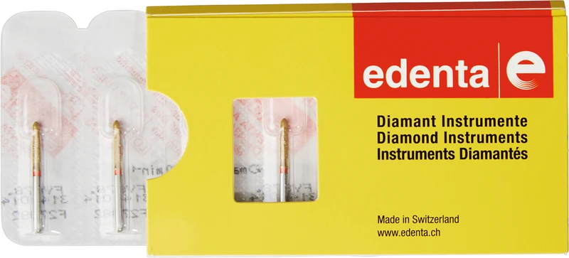 DIACUT V878  Packung  5 Stück rot fein, FG, Figur 289 Torpedo zylindrisch, 8 mm, ISO 014