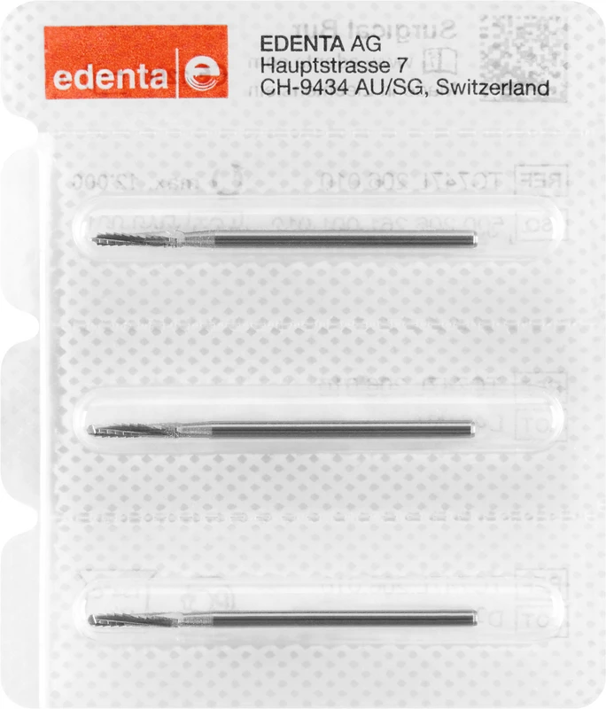 Chirurgie Knochenfräser nach Lindemann C167  Packung  3 Stück HP, Figur 410, 10 mm, ISO 023