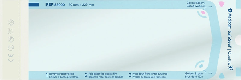 Medicom® SafeSeal® Quattro Sterilisationstüten  Packung  200 Stück 70 x 229 mm