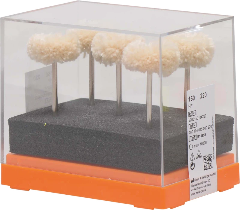 Polierbürste 150  Packung  5 Stück Baumwolle, HP, Figur 045, ISO 220