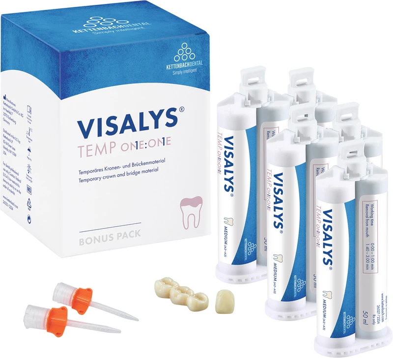 VISALYS® Temp One:One   Packung  5 x 50 ml Kartusche Medium A2-A3