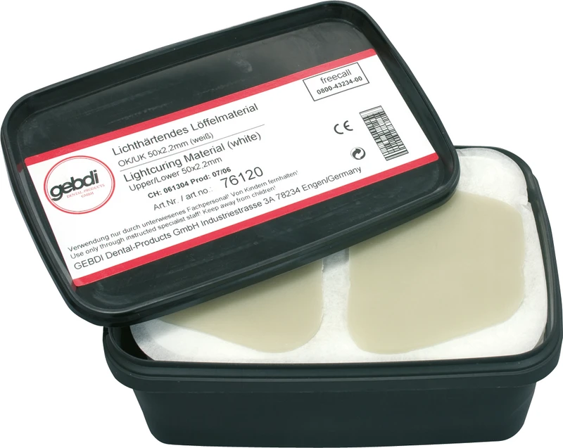 Lichthärtendes Löffelmaterial  Packung  50 Stück weiß
