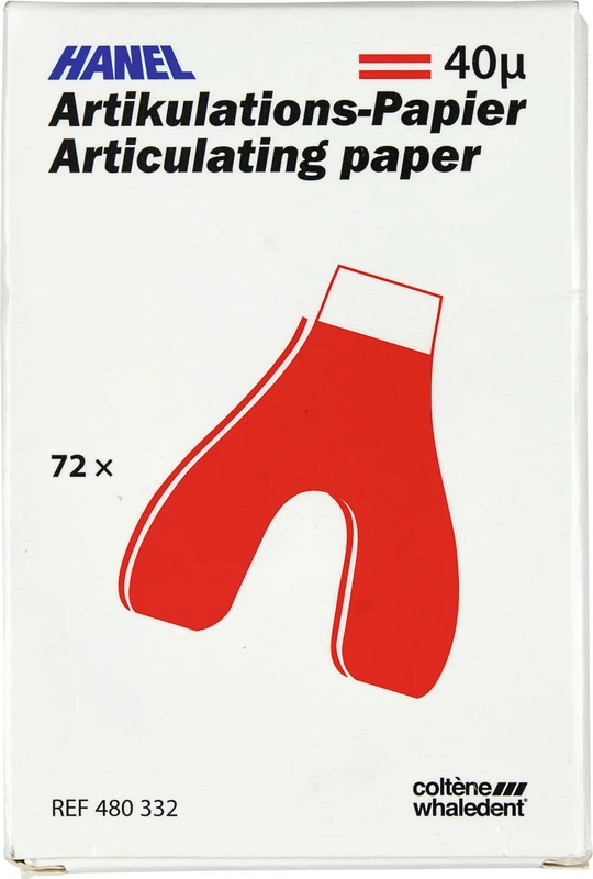 HANEL Artikulations-Papier 40 µm  Packung  72 Blatt rot, 40 µm, U-Form