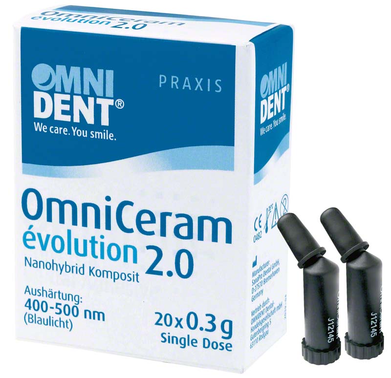 OmniCeram évolution 2.0  Packung  20 x 0,3 g Single Dose bleach