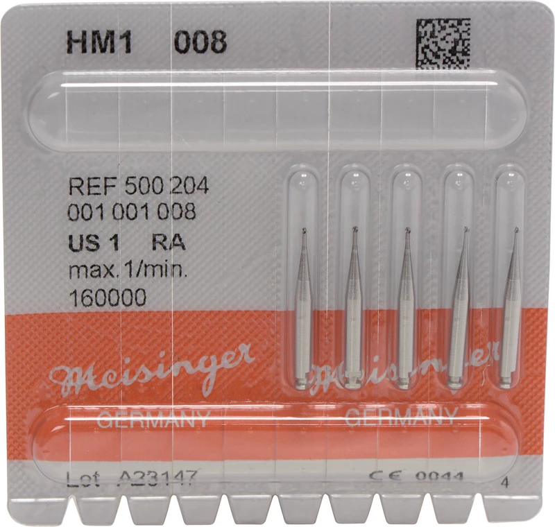 HM-Bohrer 1  Packung  5 Stück RA, Figur 001, ISO 008