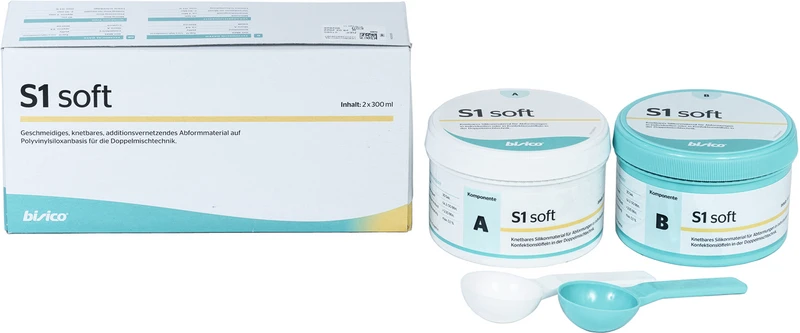 S1 soft  Packung  300 ml Dose A, 300 ml Dose B, soft putty