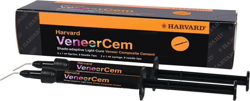 Harvard VeneerCem  Packung  2 x 1 ml Spritze, 8 Needle Tips H18