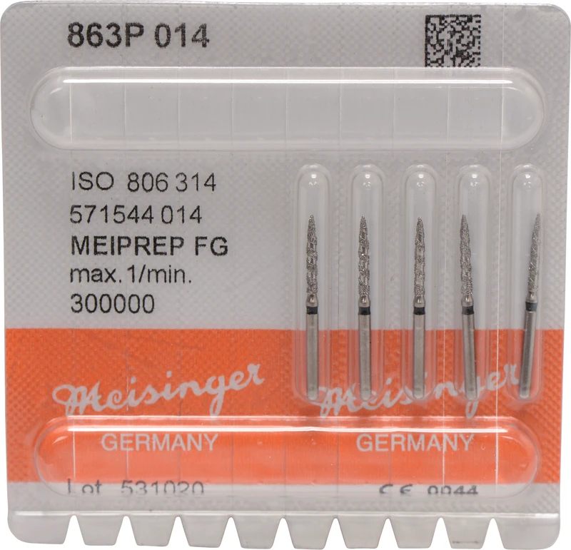 MEIPREP Diamanten  Packung  5 Stück FG, Figur 571 (863P), ISO 014