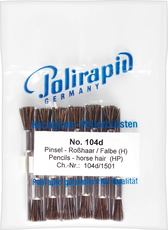 Pinselbürsten  Packung  12 Stück HP, Roßhaar meliert mittel, Ø 5 mm