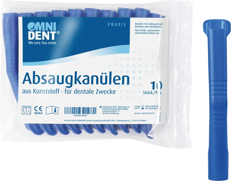 Omni Absaugkanülen  Packung  10 Stück blau