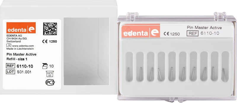 PIN Master, Aktiv  Packung  10 Stück rot Ø 1,3 mm, Länge 8,75 mm