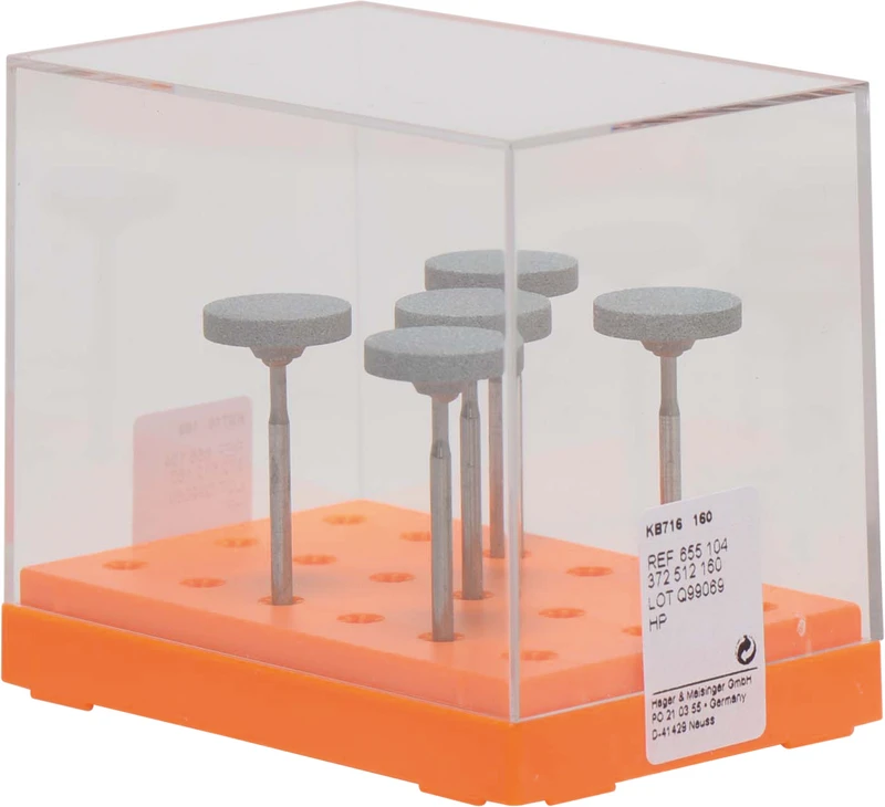 Keramische Schleifer KB716  Packung  5 Stück grün fein, HP, Figur 372, 3 mm, ISO 160