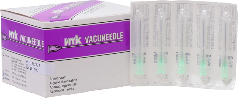 Endo Vacuum Einwegkanüle  Packung  100 Stück Ø 0,8 x 38 mm