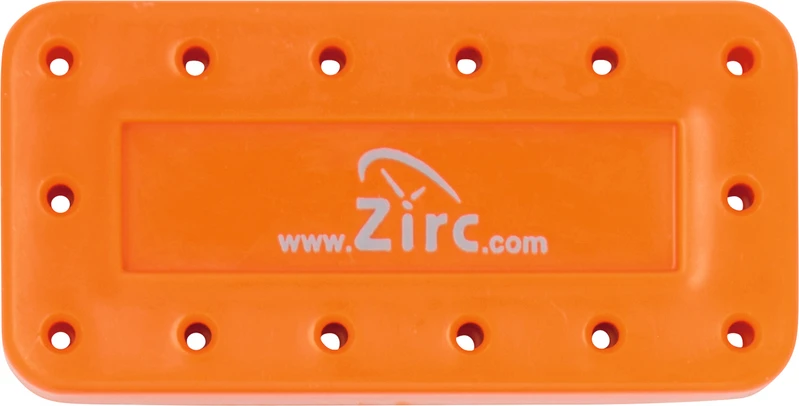 Bohrerständer  Stück  für 14 Instrumente, neonorange, 7,5 x 3,8 x 1,3 cm