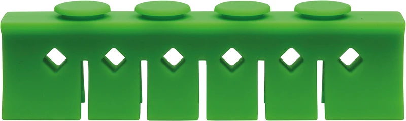 Silikon-Steg Niederhalter  Stück  grün, für 6 Instrumente, 3029S+Clip
