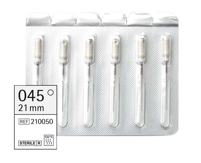 Omni Hedstroemfeilen steril  Packung  6 Stück steril, 21 mm, ISO 045