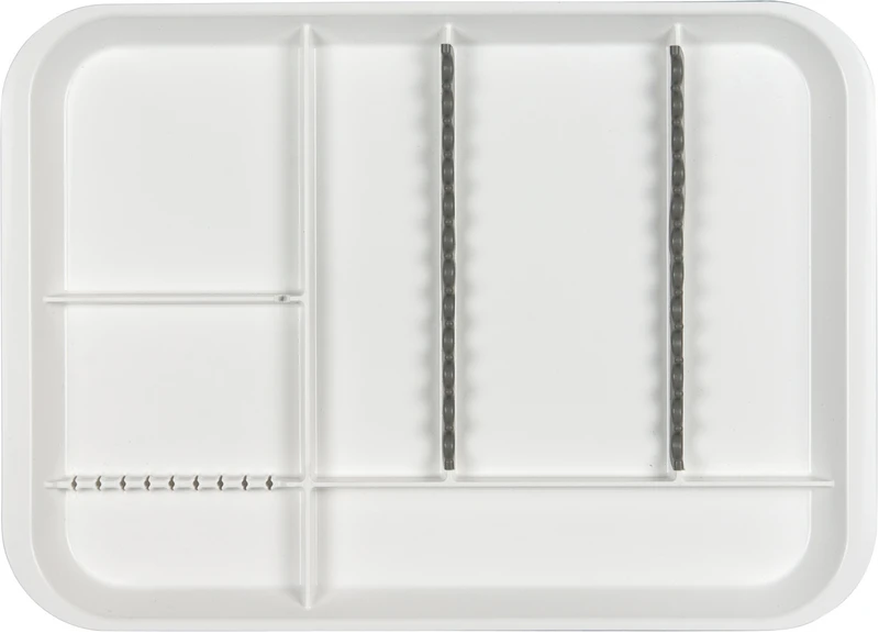 B-Lok Tray  Stück  Tray 34 x 24,5 x 2,2 cm, mit Einteilung weiß