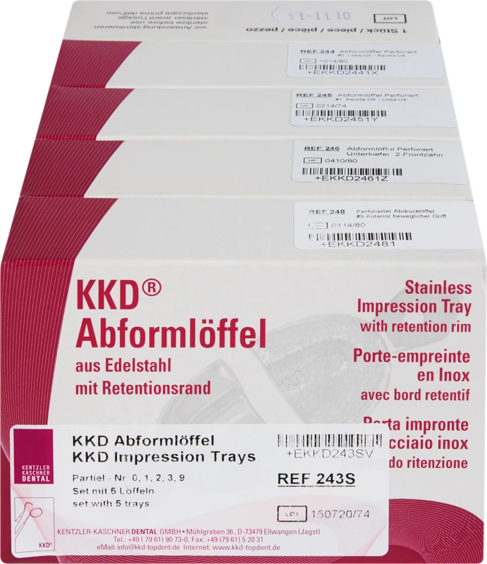 KKD® Abformlöffel Abdrucknahme  Satz  5 Stück