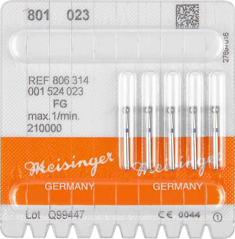 Diamanten 801  Packung  5 Stück blau mittel, HP, Figur 001 Rund, ISO 023