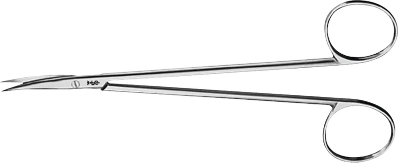 Präparierscheren  Stück  BC628R, 150 mm, gebogen, Außenkanten der Blätter halbscharf