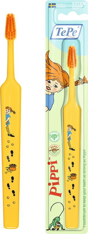 TePe Kids Pippi Langstrumpf   Stück  Zahnbürste Pippi, x-soft, ab 3 Jahren