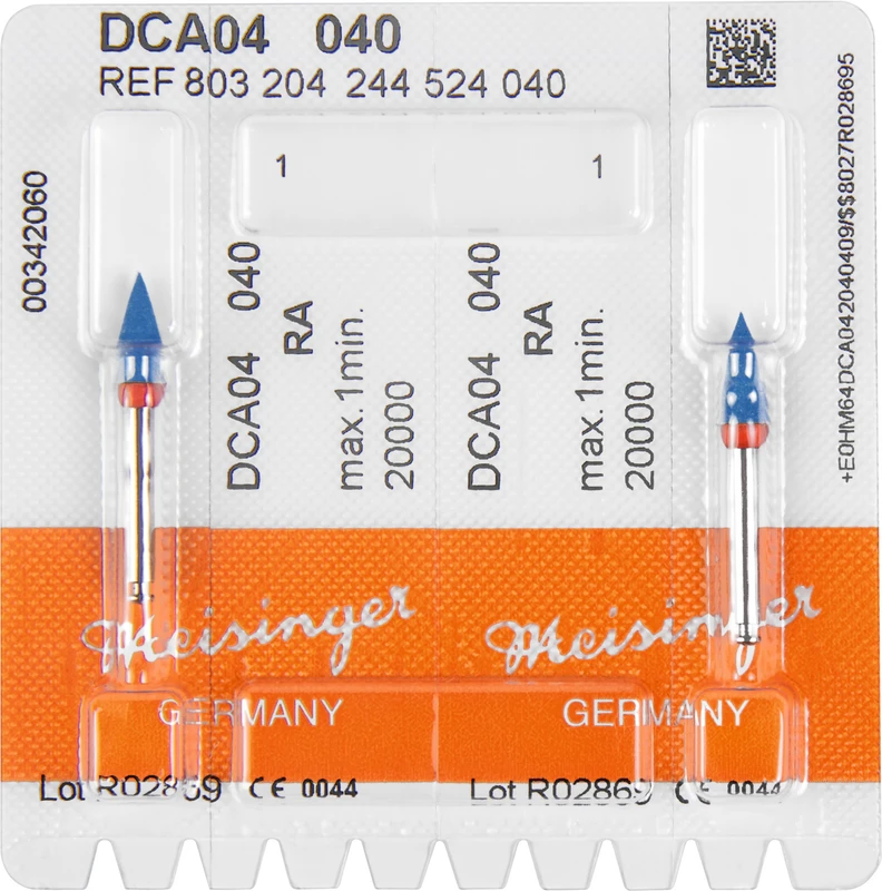 Diamantpolierer DCA04\10  Packung  2 Stück blau, RA, Figur 244, 13 mm, ISO 040